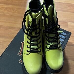 Harley-Davidson Lime Green Ankle Boots